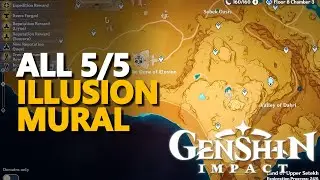 Illusion Mural Genshin Impact All 5/5