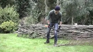 How to chop small trees and branches with Fiskars Brush Hook XA23