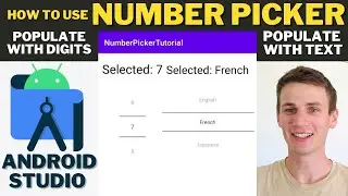 Number Picker Android Studio Tutorial - Populate Number Picker with Text