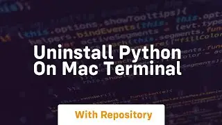 uninstall python on mac terminal