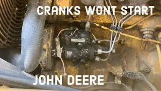 JOHN DEERE Fuel shutoff Solenoid valve diagnose and repair. Cranks wont start