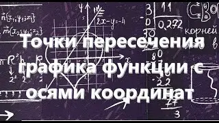Математика. Найти точки пересечения графика функции с осями координат