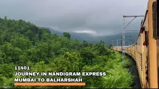 Journey in Nandigram Express | Mumbai to Balharshah Via Adilabad | Full Journey | 11401