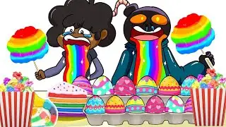 Rainbow Food Challenge VS Whitty X Carol | Friday Night Funkin Animation Mukbang