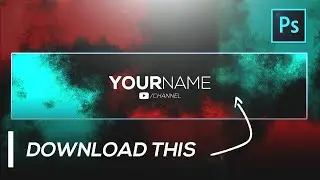 Clean | Youtube | Banner Template FREE GFX | Photoshop PSD 2020 | ARROW NIKHIL YT