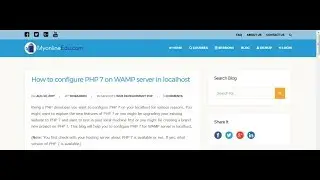 Configure PHP 7 in WAMP Server in Localhost | Upgrade your PHP version