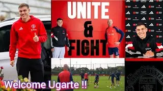 Ugarte meets Ten Hag at Carrington training complex as he signs for Manchester United