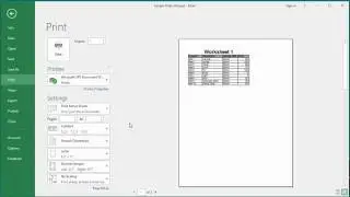 How to Print only Specific Worksheets of a Workbook in Excel 2016