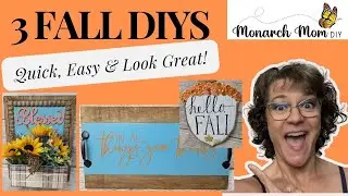 🍁QUICK EASY FALL DIYS THAT LOOK HIGH END | BUDGET CRAFTING DIYS | DOLLAR TREE DIY | Fall Decor DIY🍁