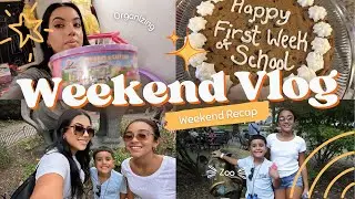 Weekend Vlog | Back to School Cookie Cake, Going to the Zoo, Playroom Craft Organization