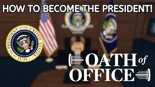 HOW to BECOME THE PRESIDENT Oath of Office: Political Simulator! | Roblox Tutorial