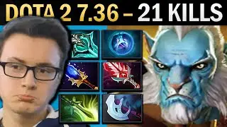 Phantom Lancer Gameplay Miracle with 21 Kills and Butterfly - Dota 2 7.36