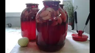 Компот яблочный с ежевикой на зиму.