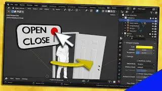 Open Door with Toggle Switch - BLENDER 3D Driver Tutorial