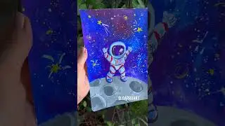 Рисунок ко дню космонавтики Идея рисунка #рисование #денькосмонавтики #manualidades #рисуемкрасками