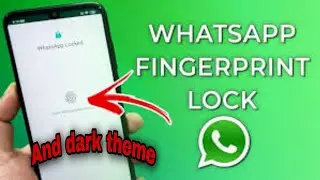 WhatsApp finger print || WhatsApp dark theme ||Zain Editor