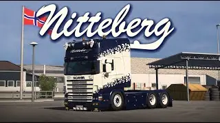 Nitteberg Scania 164g Replica in ETS2 | Open pipe V8 sound