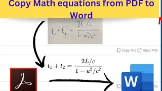 How to copy mathematics equations from PDF into Microsoft Word|How to extract Math equation from Pdf