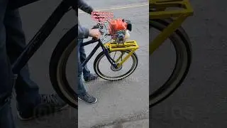 testando o motor de ROÇADEIRA na bicicleta #shorts