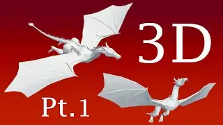 Low poly Dragon 3d modeling Pt.1 Wings (Autodesk Maya Tutorial)