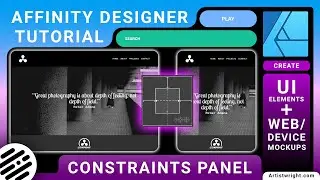 Affinity Designer Tutorial - UI and Website Mockups Using Constraints