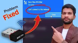 Can't Connect to this Network - WiFi USB Error Fix || Urdu/Hindi