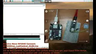 BLE between Nano RP2040 Connect and XIAO BLE Sense, using ArduinoBLE in Arduino Framework.