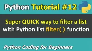 Tutorial #12: Super QUICK way to filter a list with Python filter() function _ Python for Beginners