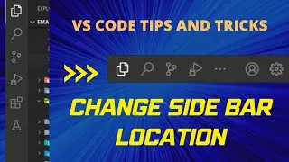 How to change Side bar location in VS code. | decrease font size | cutomize side | vs code tips