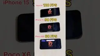 Poco F6 PRO 😈vs iPhone 15 😈 vs POCO X6 PRO 💀 FREEFIRE TEST ( 60 FPS vs 90 FPS vs 120FPS ) 