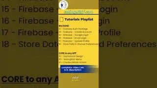Flutter App with Firebase Flutter App and source code 2024 course tutorial playlist #flutterfirebase