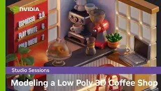 Modeling a Low Poly 3D Coffee Shop in Blender w/ Juliestrator | NVIDIA Studio Sessions