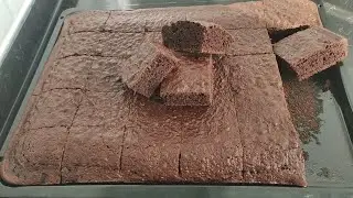 Okul Pikniğine Kermese Misafire 👌Büyük Fırın Tepsisinde  KAKAOLU KEK TARİFİ 👌