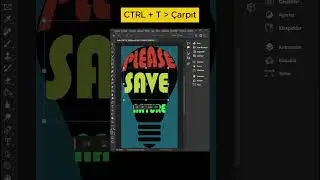 Photoshop İpuçları - Metni Şekle Dönüştürme (Photoshop Tips - Convert Text to Shape)