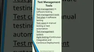 Test Management in Software Testing-Test Management Tools-Test Management-Software Test Management