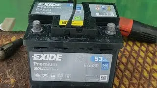 Аккумулятор Exide premium Carbon boost 2.0 . Смотрим, есть ли пробки.
