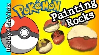 Paint Rocks into Pokeballs! Arts n Crafts HobbySis HobbyKidsVids