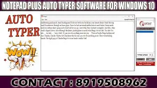 Notepad Plus Auto typer software For windows 10