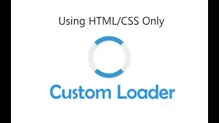 How to create page Loader using HTML and CSS only