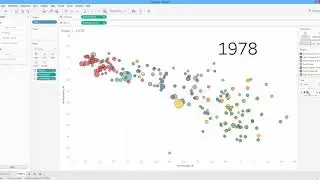 How to Construct Animated Life Expectancy vs. Fertility Rate Chart in Tableau. [HD]