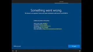 Error 80180014 when joining azure ad