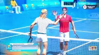 GRAND SLAM TENNIS 2 EA SPORTS FADES & FANTASY CLASSICS SUPERSTAR LEVEL Roger Federer VS Bjorn Borg 3