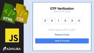 Adinuba - Let build powerful OTP verification form using HTML, CSS and JAVASCRIPT