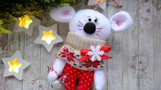 Шьем милую мышку символ 2020/елочная игрушка мышь/новогодняя мышка/Christmas mouse