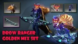 Dota 2 Drow Ranger Most expensive and Best Mix Set Golden Silent Wake - Monarch Bow