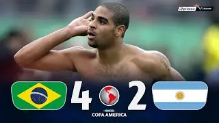 Brasil 2 (4) x (2) 2 Argentina ● 2004 Copa América Final Extended Goals & Highlights + Penalties HD