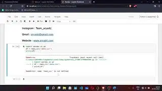 Name Error : name ‘read_csv’ is not defined | Python | Data Science | Pandas | Aryadrj | IT