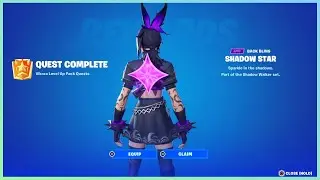 How to unlock the shadow star back bling in Fortnite (Vikora’s level up quest pack)