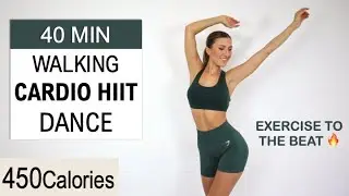 40 Min All Standing No Jumping Cardio HIIT DANCE Workout | Burn 450 Calories | Warm Up + Cool Down