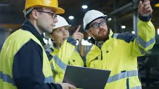 Male and Female Industrial Engineers Talk - (industrial) Stock Footage | Mega Pack +40 items